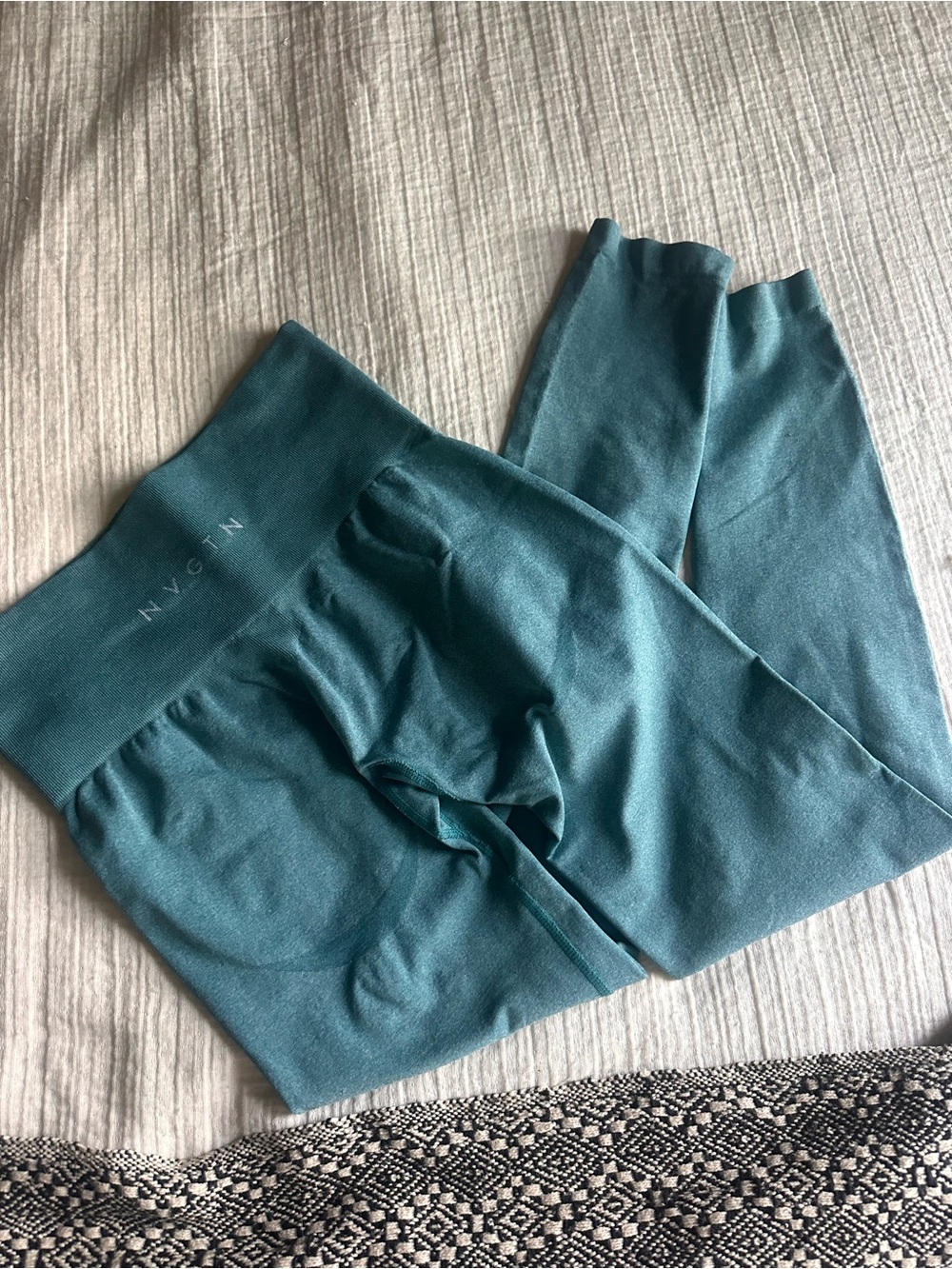 NVGTN Teal High-Waist Seamless Leggings